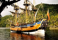HM Endeavour at Anchor